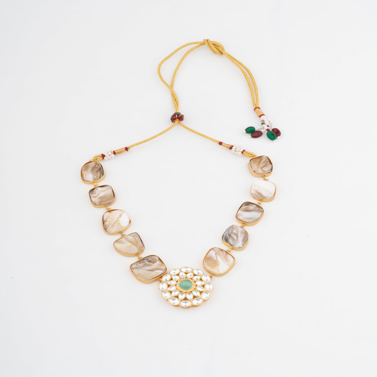 Baroque Pearl & Kundan Elegance: An Indo-Western Fusion Necklace Set