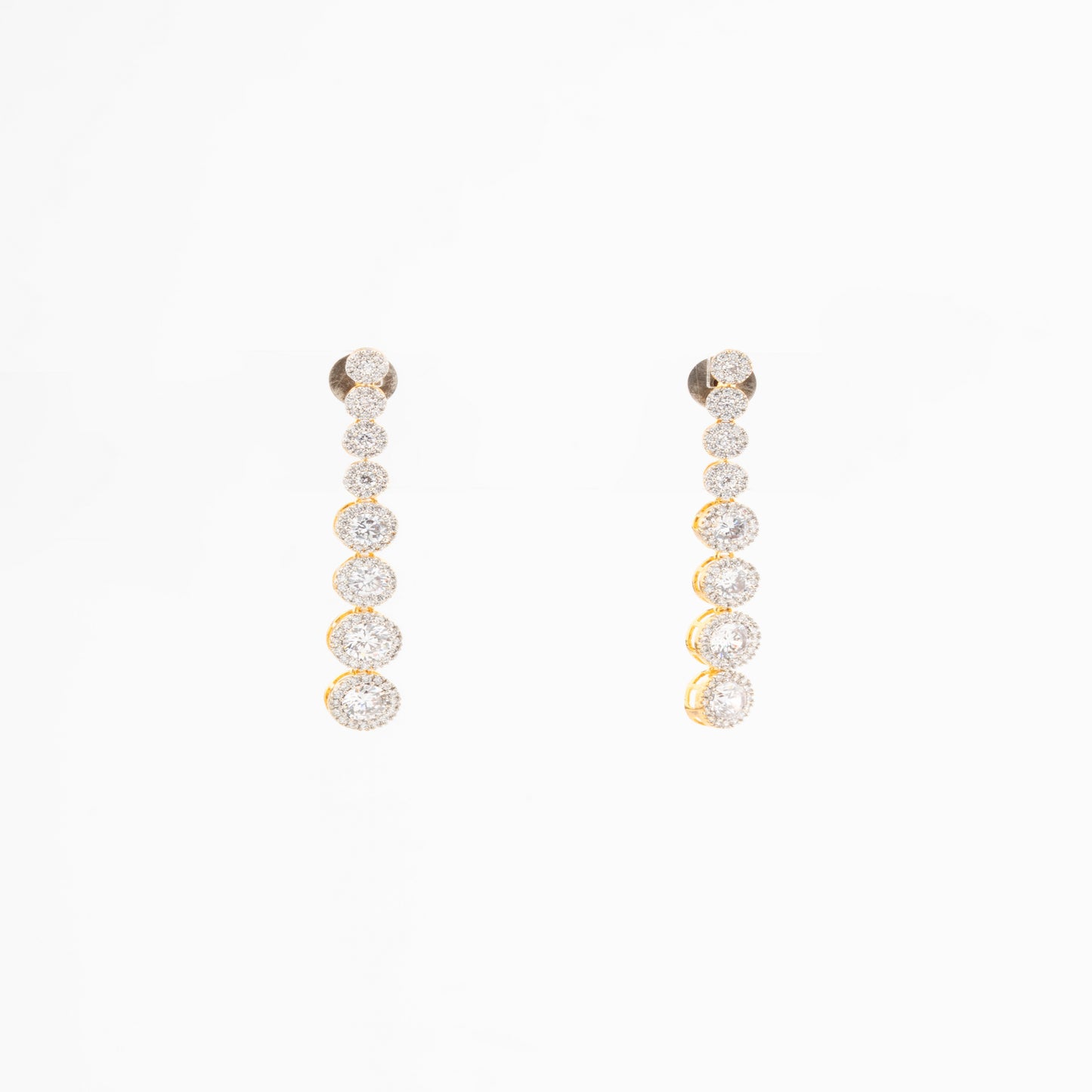 Elegant Two-Layer American Diamond Necklace Set