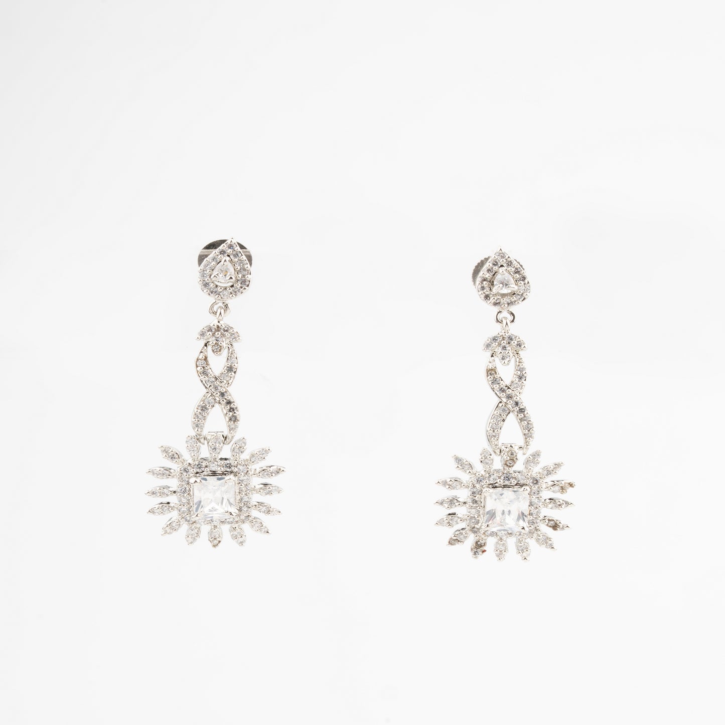 Sunburst inspired American Diamond necklace Set