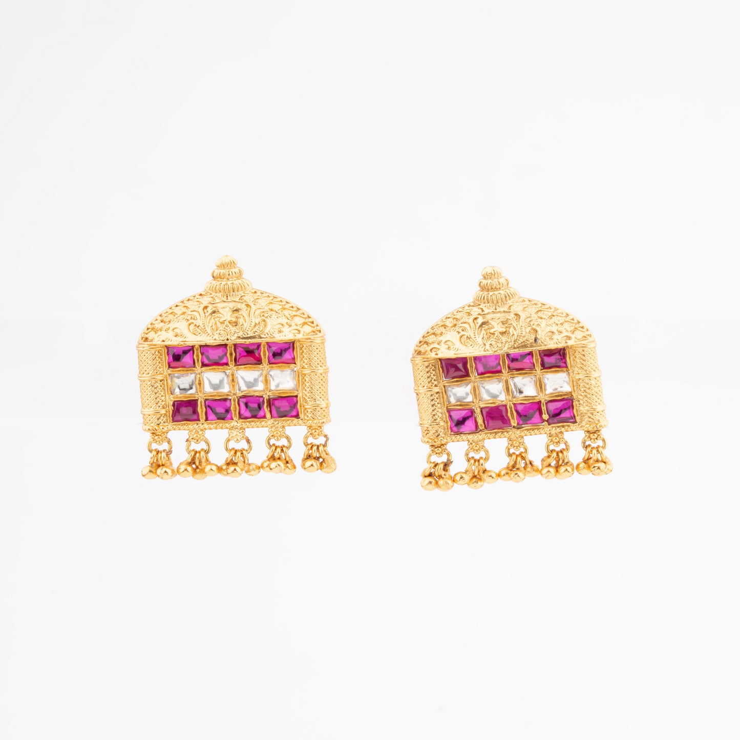 Divya Doli – Temple Treasure Set adorned with Kundan & Ruby stone