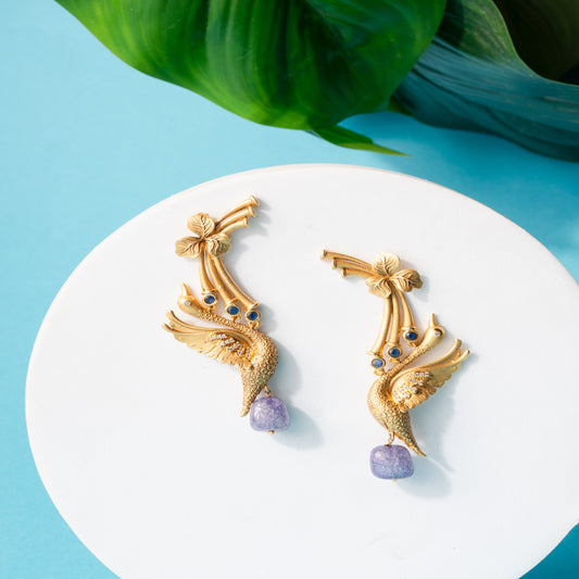 Majestic Bird Style Earning in Antique Gold
